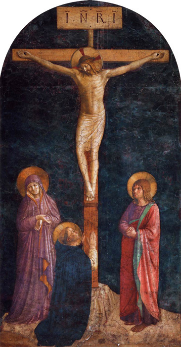 crucifixion with saint dominic